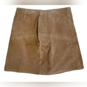 K.C. Parker Girl's Brown Leather Suede Mini Skirt Size 14